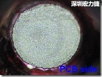 紅墨水染紅測試分析-PCB面，允收