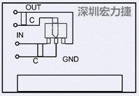 圖3：降壓電路的PCB設計示例。