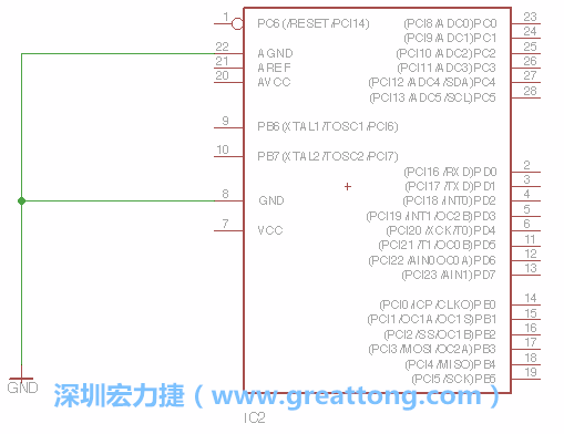 排針的用途是連接微控制器的輸出和輸入，它提供了一個平臺給焊線和針腳。