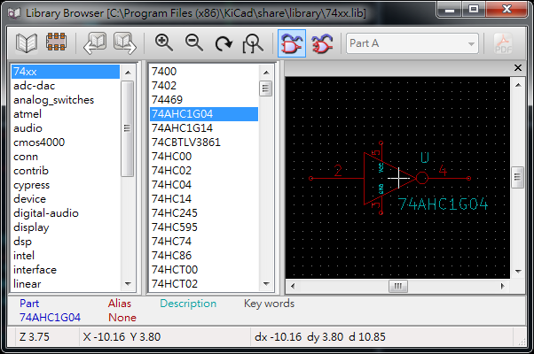  library 包含多個component (schematics symbol)。