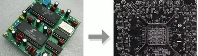 PCBA元器件由大變小，由稀疏到密集的變化趨勢